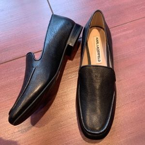 New Karl Lagerfeld leather loafers